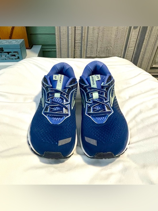 Brooks Shoes - Brooks Ghost 12 Running Shoes - Women’s Size 8W - Blue Mesh - 1203051D413